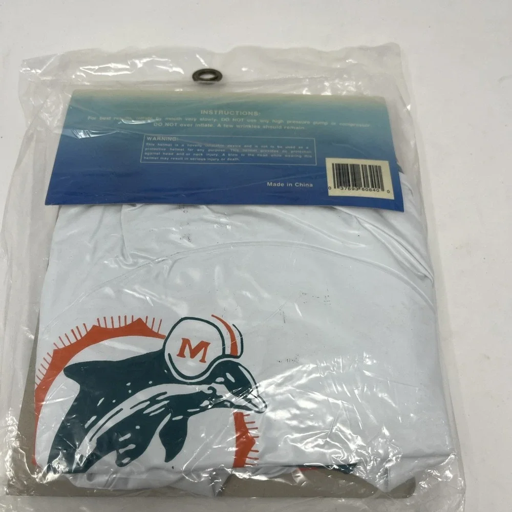 Vintage Miami Dolphins Inflatable Wearable Football Helmet NFL New In Package